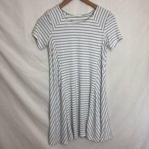 Lush black and white striped dress